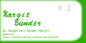 margit bunder business card